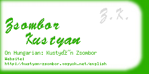zsombor kustyan business card
